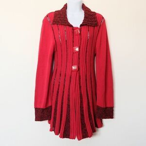 Lisa International Long Knit Sweater | Cardigan L